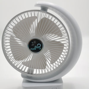 Labcult Personal Air Circulator Mini Box Fan Tabletop Quiet 9 Inch Desk Box Fans White Perfect for Travel or Desktop Use