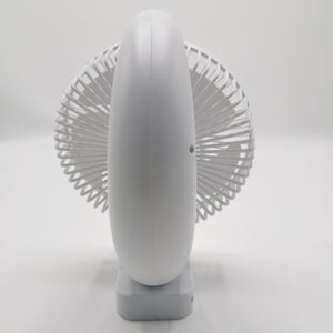 Labcult Personal Air Circulator Mini Box Fan Tabletop Quiet 9 Inch Desk Box Fans White Perfect for Travel or Desktop Use