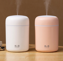 Load image into Gallery viewer, CILOUZIV Portable Humidifier, Mini Humidifier with 1000mAh Built-in Battery 2 Mist Modes 400ml USB Cool Mist Humidifier with Night Light, for Babies, Bedroom and Office, Waterless Auto Shut-Off
