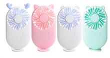 Load image into Gallery viewer, Kvmfpvo Mini Handheld Fan Battery Operated Small Personal Portable Fan Speed Adjustable USB Rechargeable Fan Cute Design Powerful Eyelash Fan for Stylish Kids Girls Women Men Indoor Outdoor Travelling
