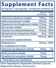 Load image into Gallery viewer, TlRTRVT Multi-Minerals - Citrate/Malate Formula (No Copper or Iron) - High Potency Gentle Formula with High Nutritional Value - 120 Vegetarian Capsules per Bottle
