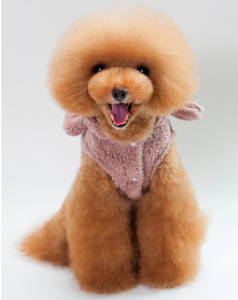 AngfrvX Pet Clothing Polyester Hoodied Sweatshirts Dog Cat Clothes Plus Plush Winter Wearing