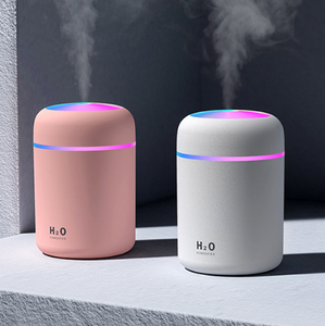 CILOUZIV Portable Humidifier, Mini Humidifier with 1000mAh Built-in Battery 2 Mist Modes 400ml USB Cool Mist Humidifier with Night Light, for Babies, Bedroom and Office, Waterless Auto Shut-Off