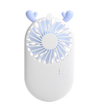 Load image into Gallery viewer, CILOUZIV Mini Handheld Fan Battery Operated Small Personal Portable Fan Speed Adjustable USB Rechargeable Fan Cute Design Powerful Eyelash Fan for Stylish Kids Girls Women Men Indoor Outdoor Travelling
