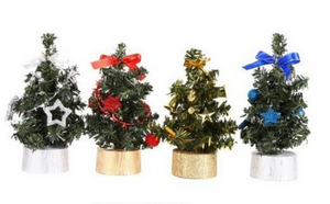 Wzporzst Artificial Mini Christmas Tree Tabletop Christmas Tree Desk Classic Series Holiday Decoration