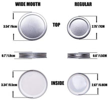 Load image into Gallery viewer, INYOU Mason Jar Lids 16 Pack, 8 Wide Mouth and 8 Regular Mouth Mason Jar Lids for Ball, Kerr and More Leak Proof Airtight Canning Jar Lids
