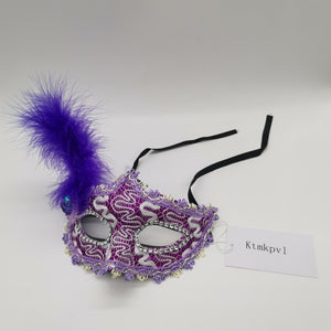 Ktmkpvl Masquerade Mask for Women Venetian Mask/Halloween/Party/Ball Prom/Mardi Gras/Wedding/Wall Decoration