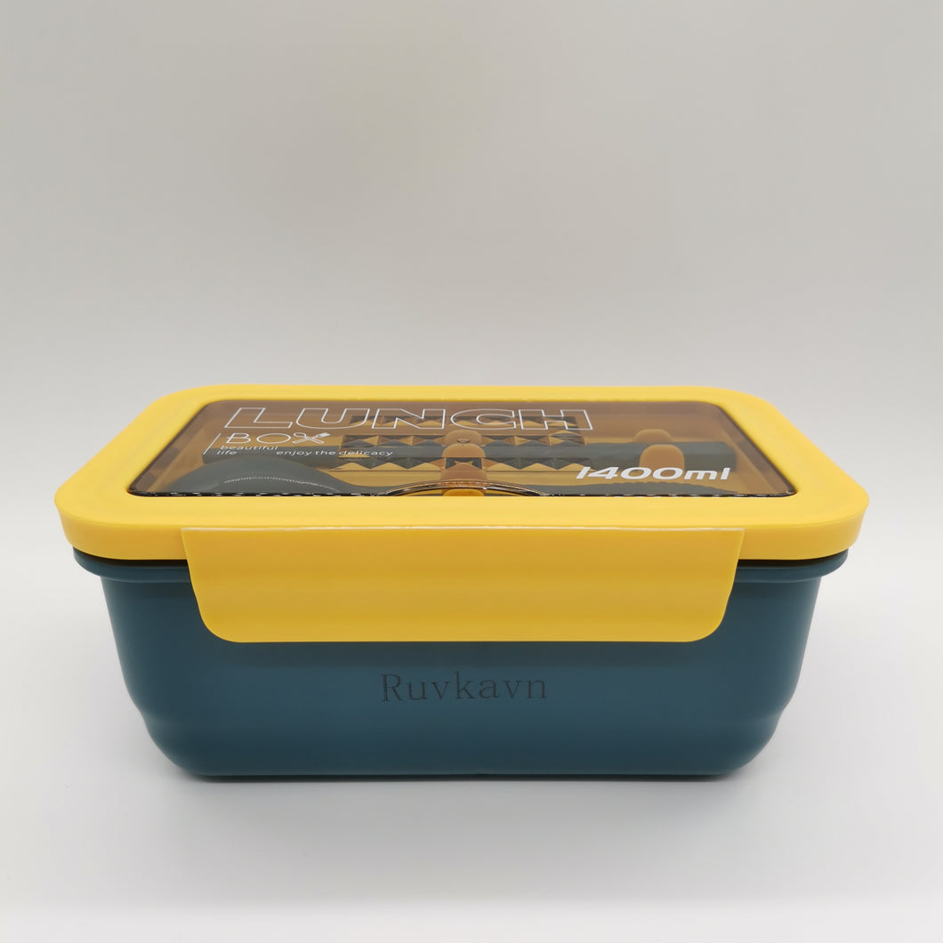 Ruvkavn Lunch Containers Kids Lunch Box Microwave/Freezer/Dishwasher Safe (Flatware Included)