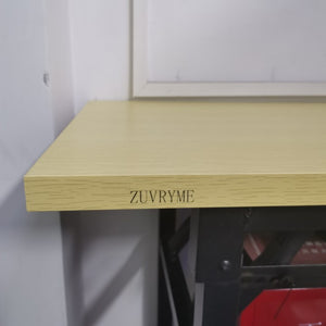 ZUVRYME Computer Desk, Has Wide Workstation Tabletop for Writing,Games and Home Work,Modern Home Office Desk&Dining Table Made of The Finish Wood Board and Sturdy Steel Legs